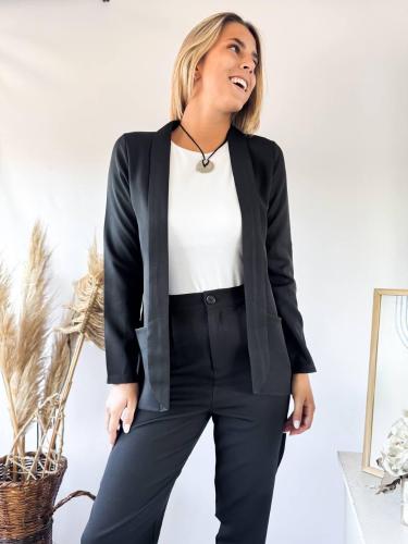 Blazer  Largo Sastrero Crepé