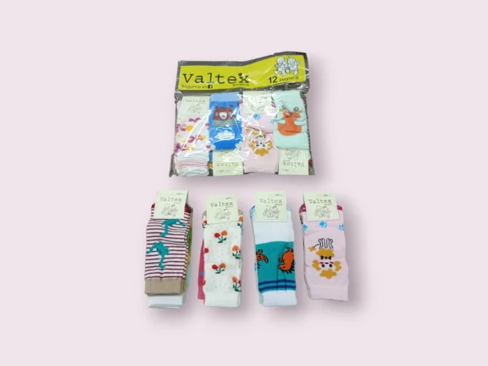 Media Valtex Tubo Estampada Talle Unico Oferta Pack X 12