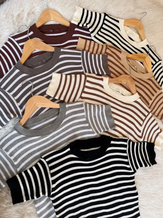 Remera Rayada Manga Corta
