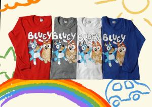 Camisetas de Algodon Bluey, Cars y Paw Patrol