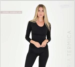 Camiseta Térmica de Mujer (bla/neg)