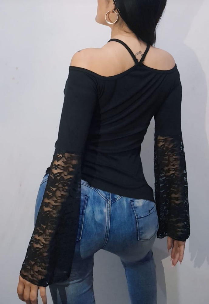 Art.5132 Remera Escote V Invertida con Manga Evase - Imagen 2