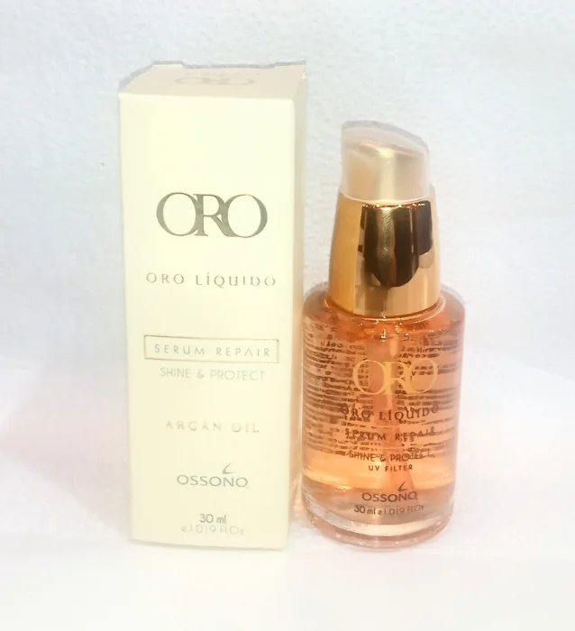 Ossono Oro Liquido Sérum Aceite de Argán Concentrado Nutrición Reparación Puntas 30ml