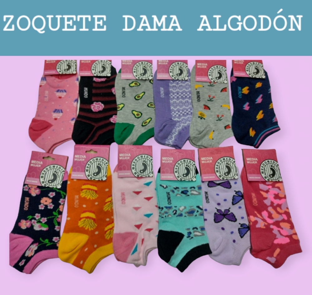 Zoquete  Mundo Dama Algodón Premium - Imagen 2