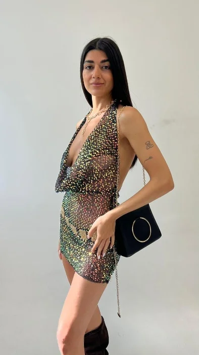 Vestido Croshet Lentejuelas