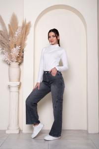 'art 423-6' Solo 36 al 46- Wide Leg Recortes + Negro Stone "trend" - Miniatura 3