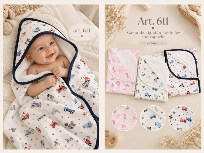 Manta Algodon Doble Faz Micky Baby Art.611 Surtido de Colores