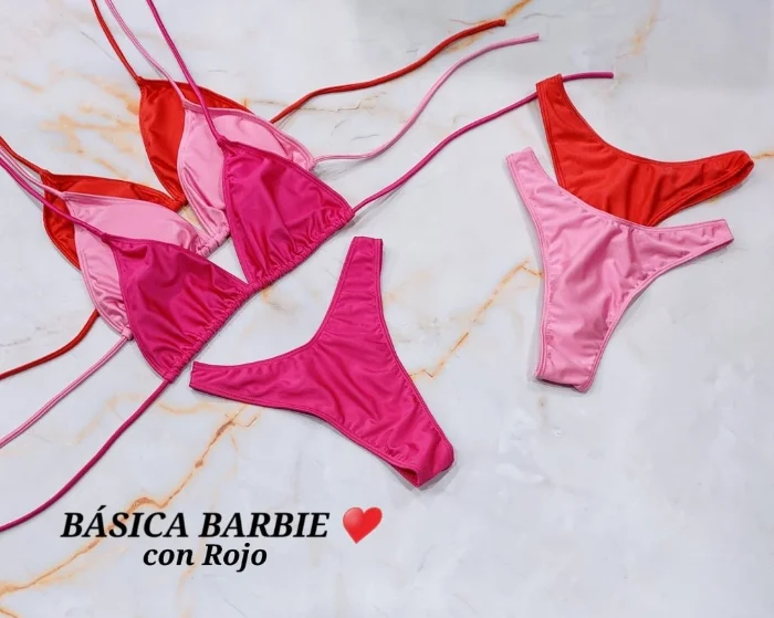 Bikinis Básicas Barbie con Rojo