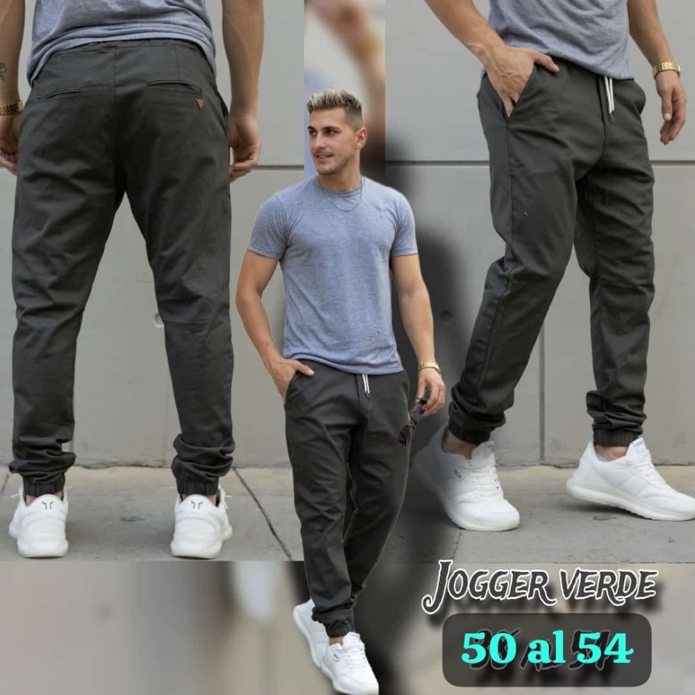 Jogger de Gabardina Elastizado Talles Especiales con Bolsillo Chino Trasero - Imagen 8