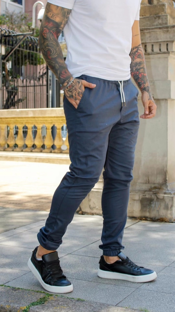 Jogger de Gabardina Elastizado Talles Especiales con Bolsillo Chino Trasero - Imagen 7