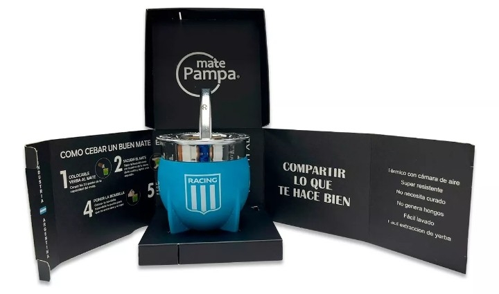 Mate Pampa Imperial Pvc Racing Com Bombilla - Imagen 3
