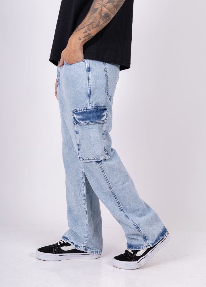 Jeans Bagi Cargo C/fuelle Hombre - Imagen 3