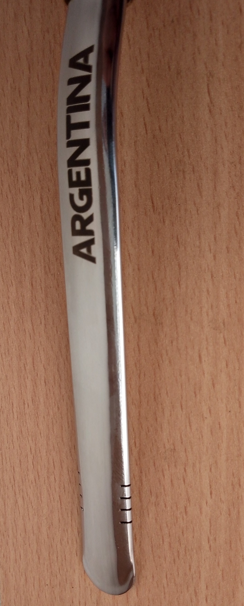 Bombilla Argentina Acero Inoxidable Chata 17cm - Imagen 3