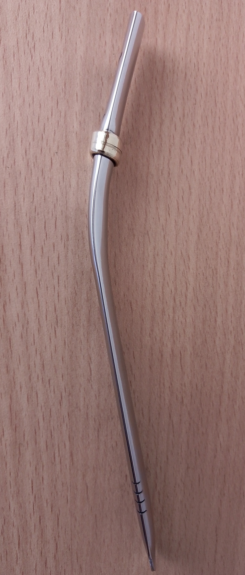 Bombilla Argentina Acero Inoxidable Chata 17cm - Imagen 4
