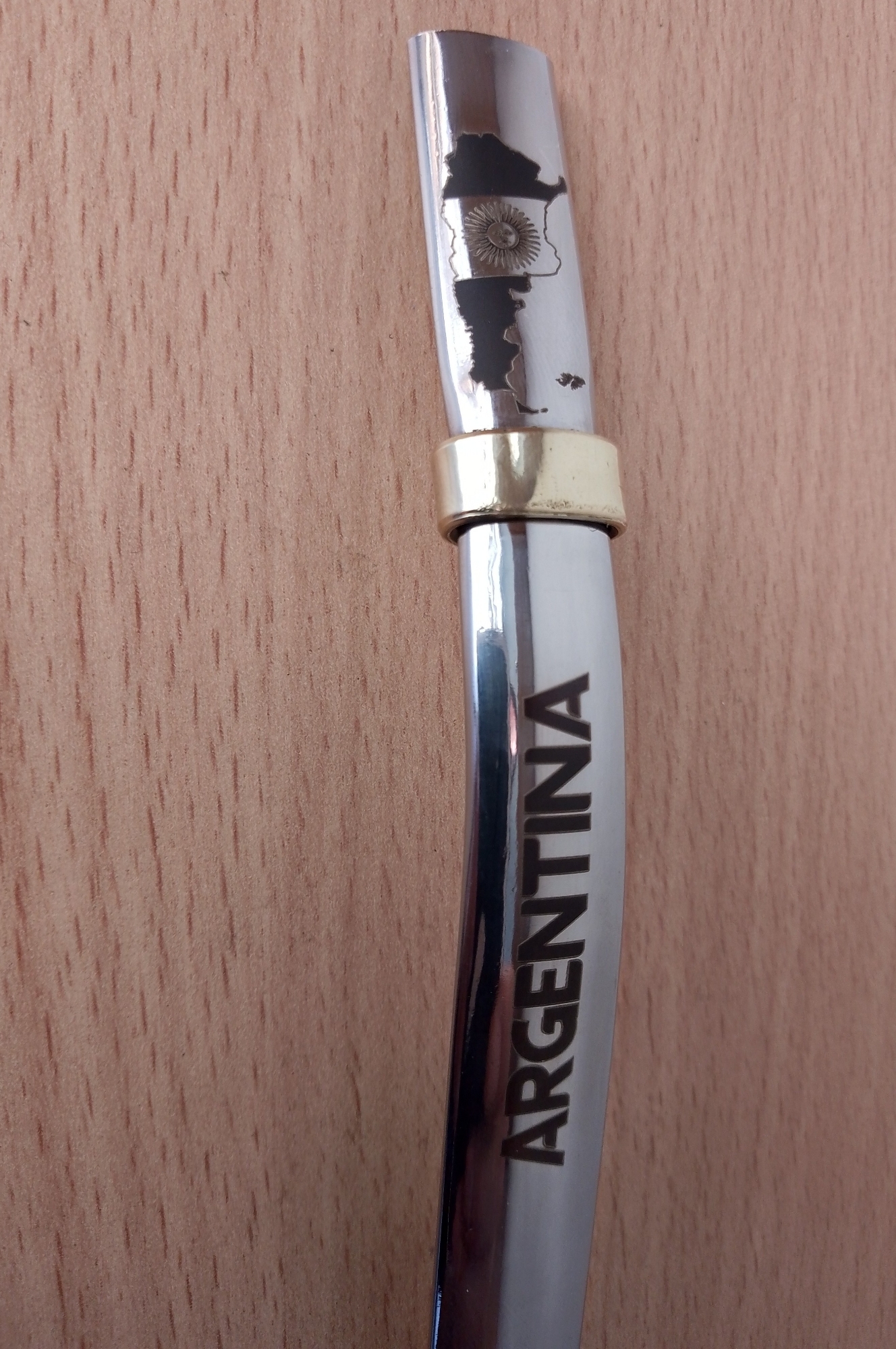 Bombilla Argentina Acero Inoxidable Chata 17cm - Imagen 5