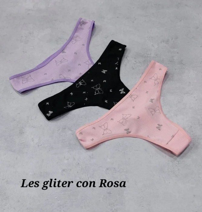 Colaless Gliter con Rosa