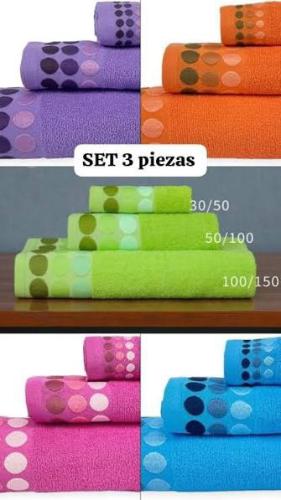 Juego 3 Piezas Economico 100% Algodon
