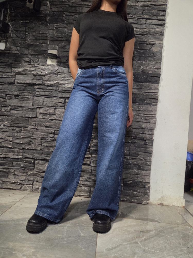 Jeans Wide Leg Rigido Premiun $ 18,000 X Curva $ 19,000 X Mayor - Imagen 4