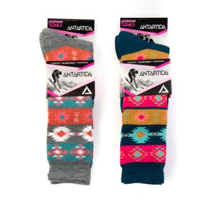 X6 Medias Antartida Dama Lisa y Estampada