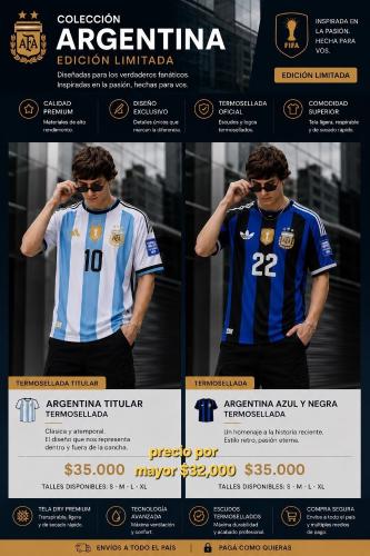 Camiseta Selección, Versión Jugador Escudo Termosella ,pack 10 a $ 320,000