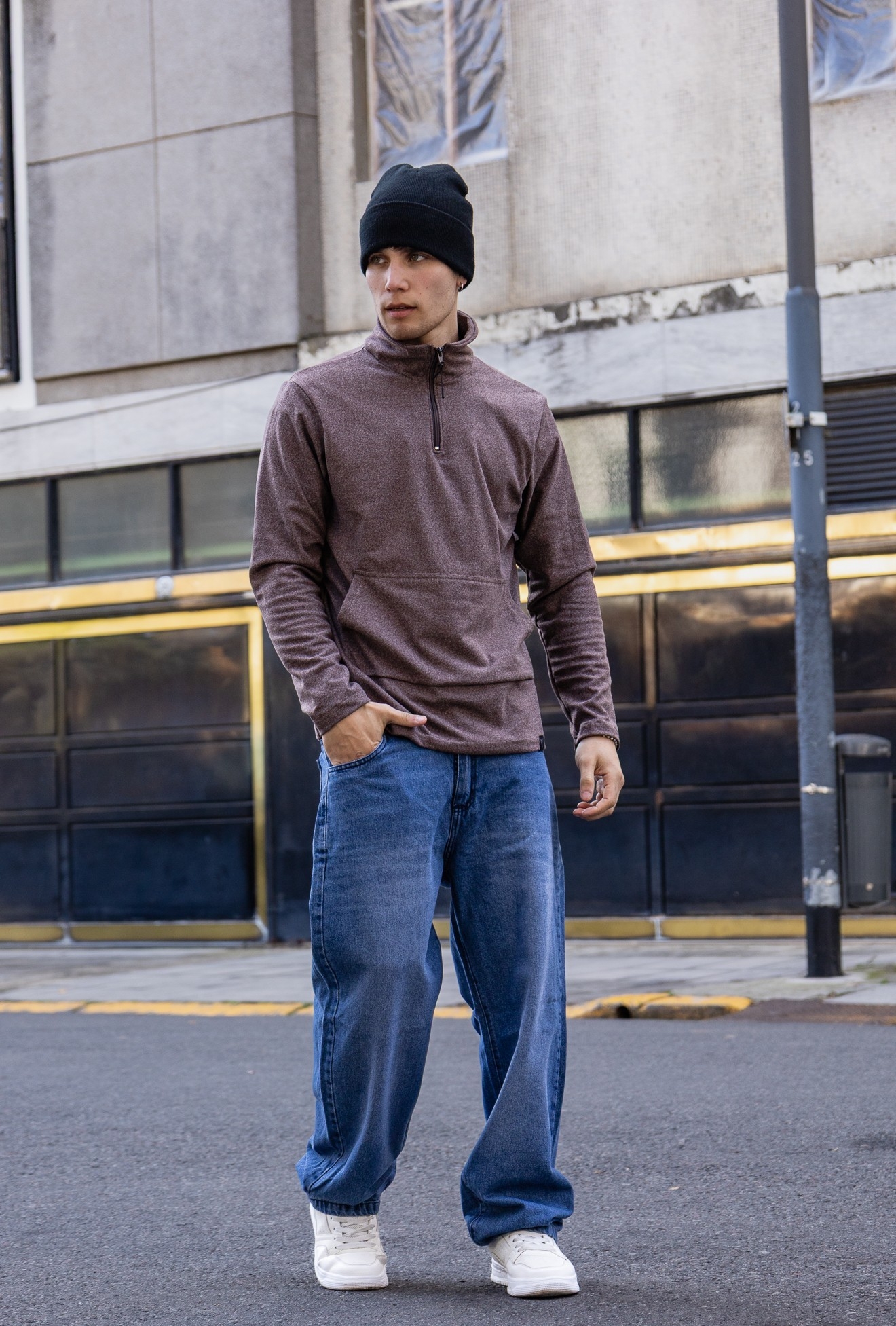 Baggy Gris Oscuro , Celeste Oxido y Gris Claro - Imagen 1