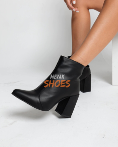 Botas Botinetas Taco Negras
