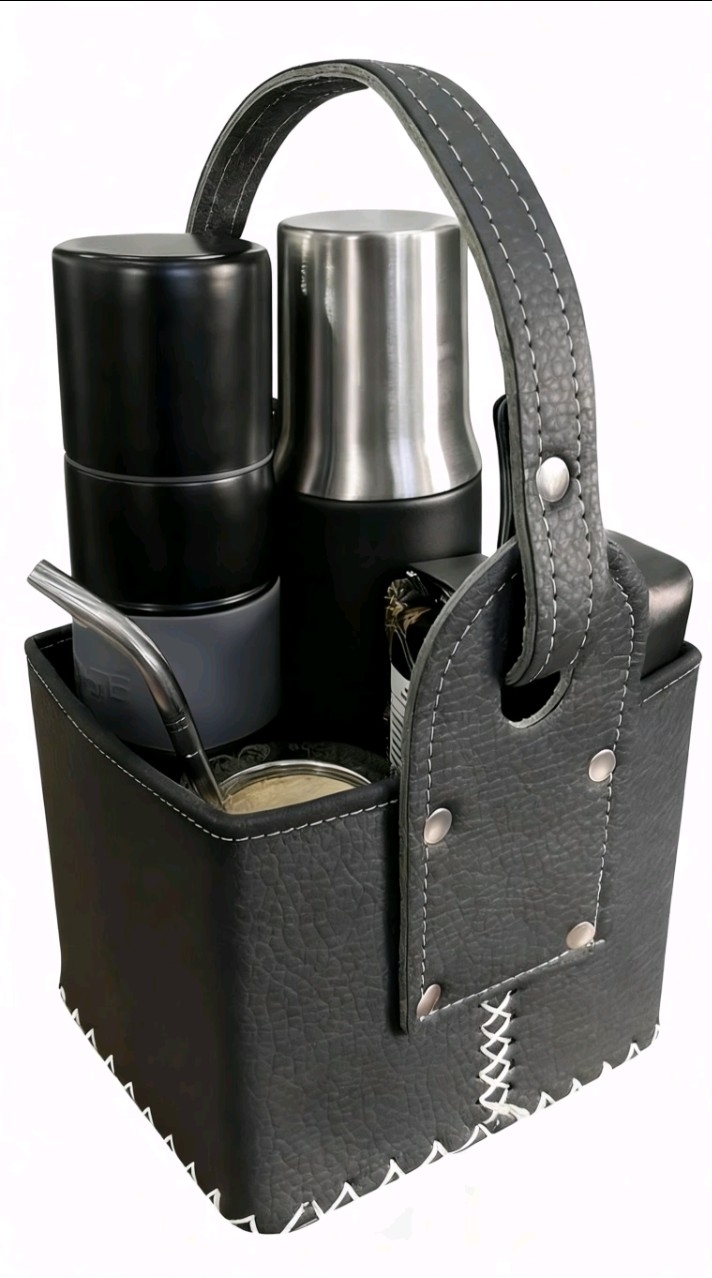 Canasta Matera Bolso Matero Eco Cuero - Imagen 2