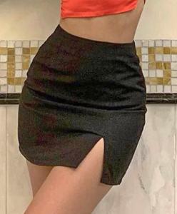Pollera con Tajo Negro Rojo Blanco Tela Bengalina Elastizada