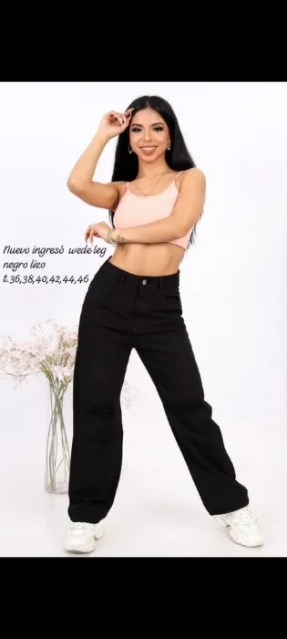 Jean Wide Leg Negro