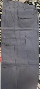 Pantalón Cargo Gabardina Grafa Gris Triple Costura - Miniatura 2