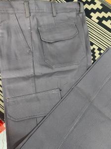 Pantalón Cargo Gabardina Grafa Gris Triple Costura - Miniatura 4