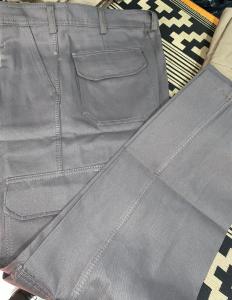 Pantalón Cargo Gabardina Grafa Gris Triple Costura - Miniatura 5