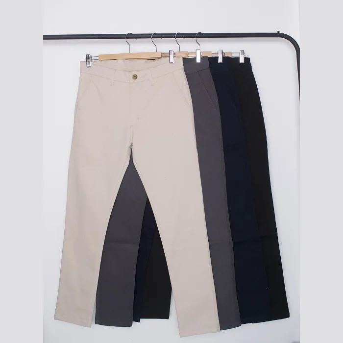 Pantalones Corte Chino de Gabardina