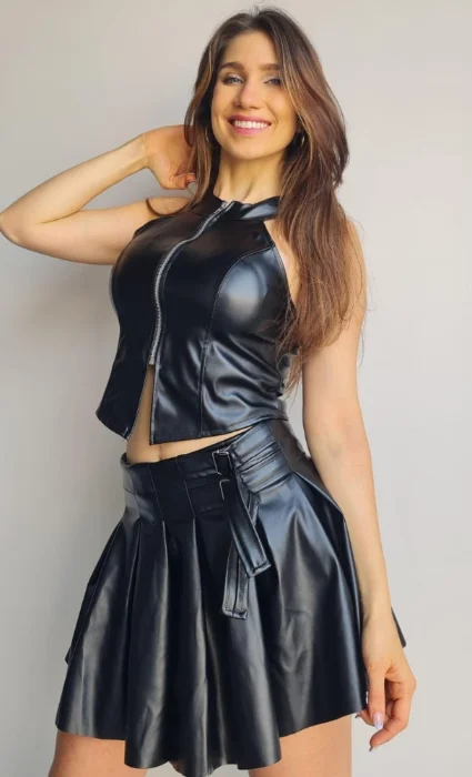 Top Chaleco Cuerina