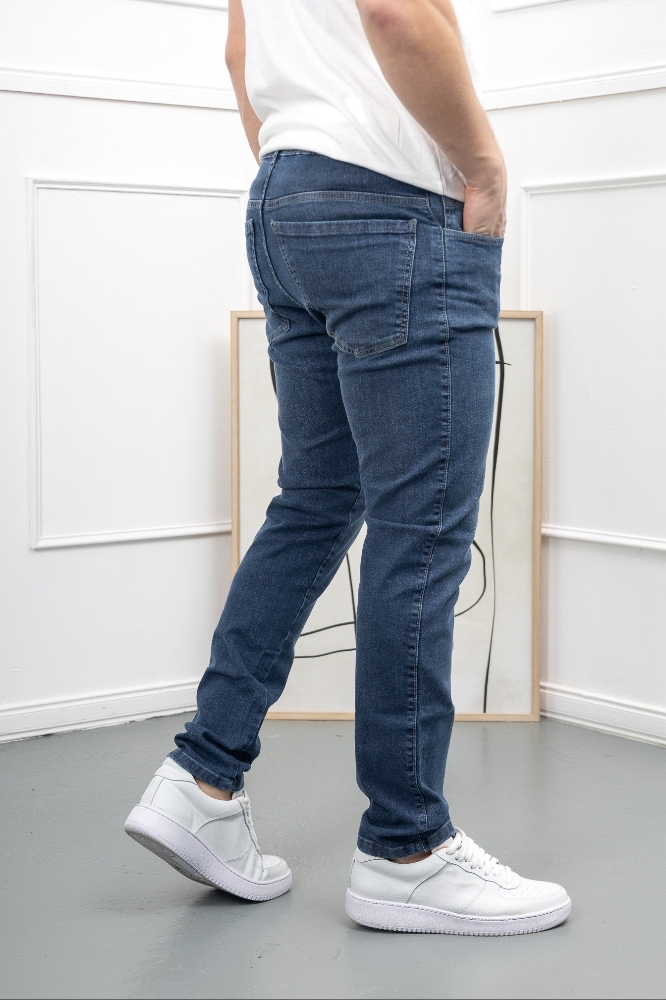 Jeans Azul Colegial Talles Especiales Semi Elastizado (premiun) $ 22,000 - Imagen 1