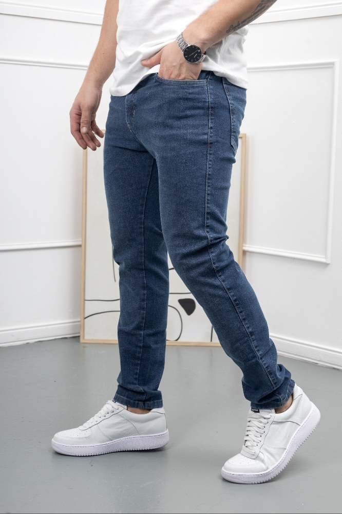 Jeans Azul Colegial Talles Especiales Semi Elastizado (premiun) $ 22,000 - Imagen 2