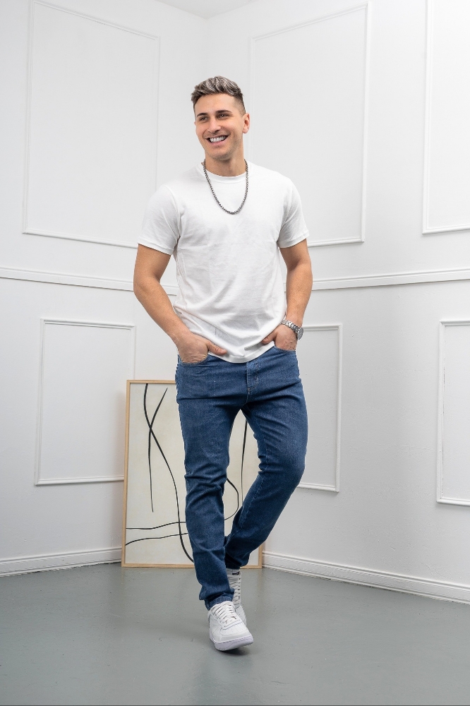 Jeans Azul Colegial Talles Especiales Semi Elastizado (premiun) $ 22,000 - Imagen 4