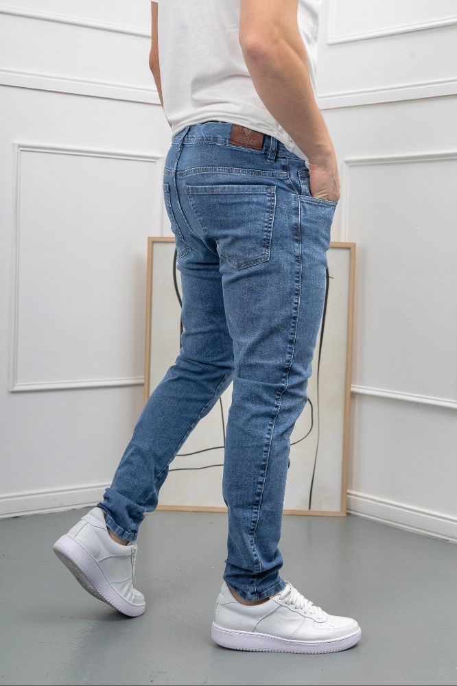 Jeans Azul Colegial Talles Especiales Semi Elastizado (premiun) $ 22,000 - Imagen 5