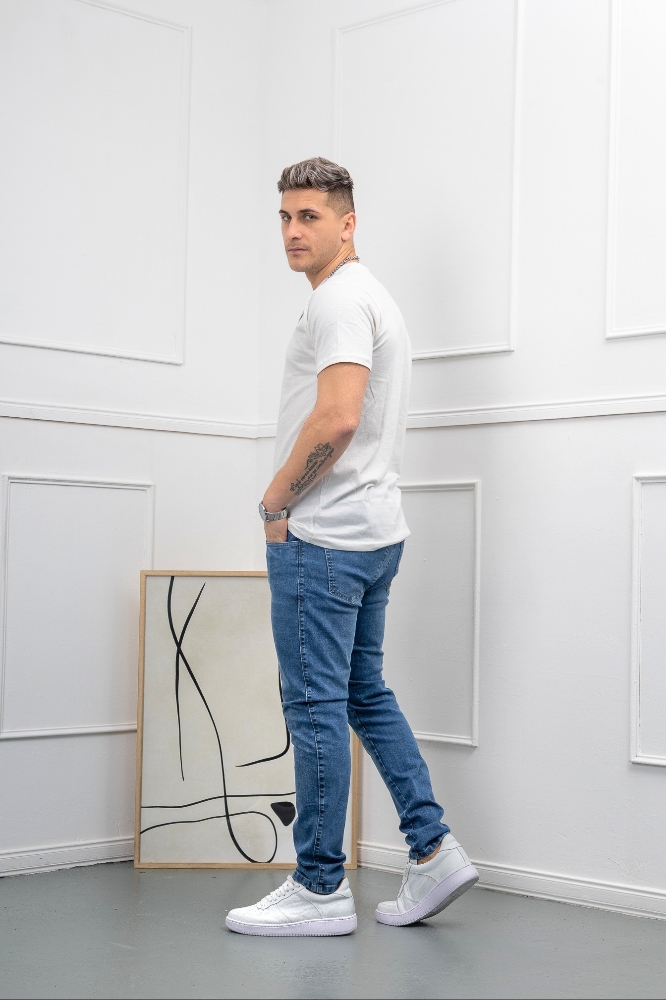 Jeans Azul Colegial Talles Especiales Semi Elastizado (premiun) $ 22,000 - Imagen 6