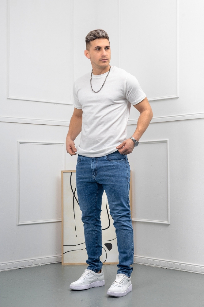 Jeans Azul Colegial Talles Especiales Semi Elastizado (premiun) $ 22,000 - Imagen 7