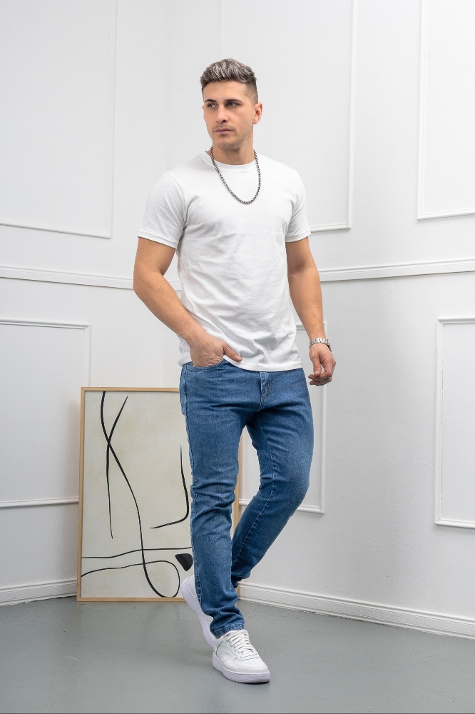 Jeans Azul Colegial Talles Especiales Semi Elastizado (premiun) $ 22,000 - Imagen 9