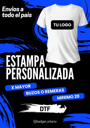 Dtf Buzos y Remeras Personalizadas Logo Diseño Imagen Baile Urbano