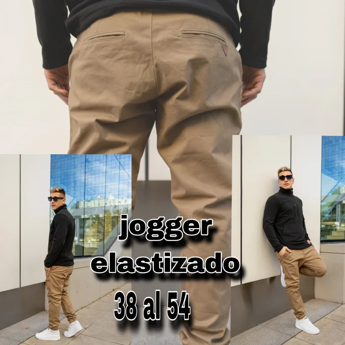 Jogger de Gabardina Elastizada con Bolsillo Chino  14,000 X Curva  $ 15,000 X Mayor