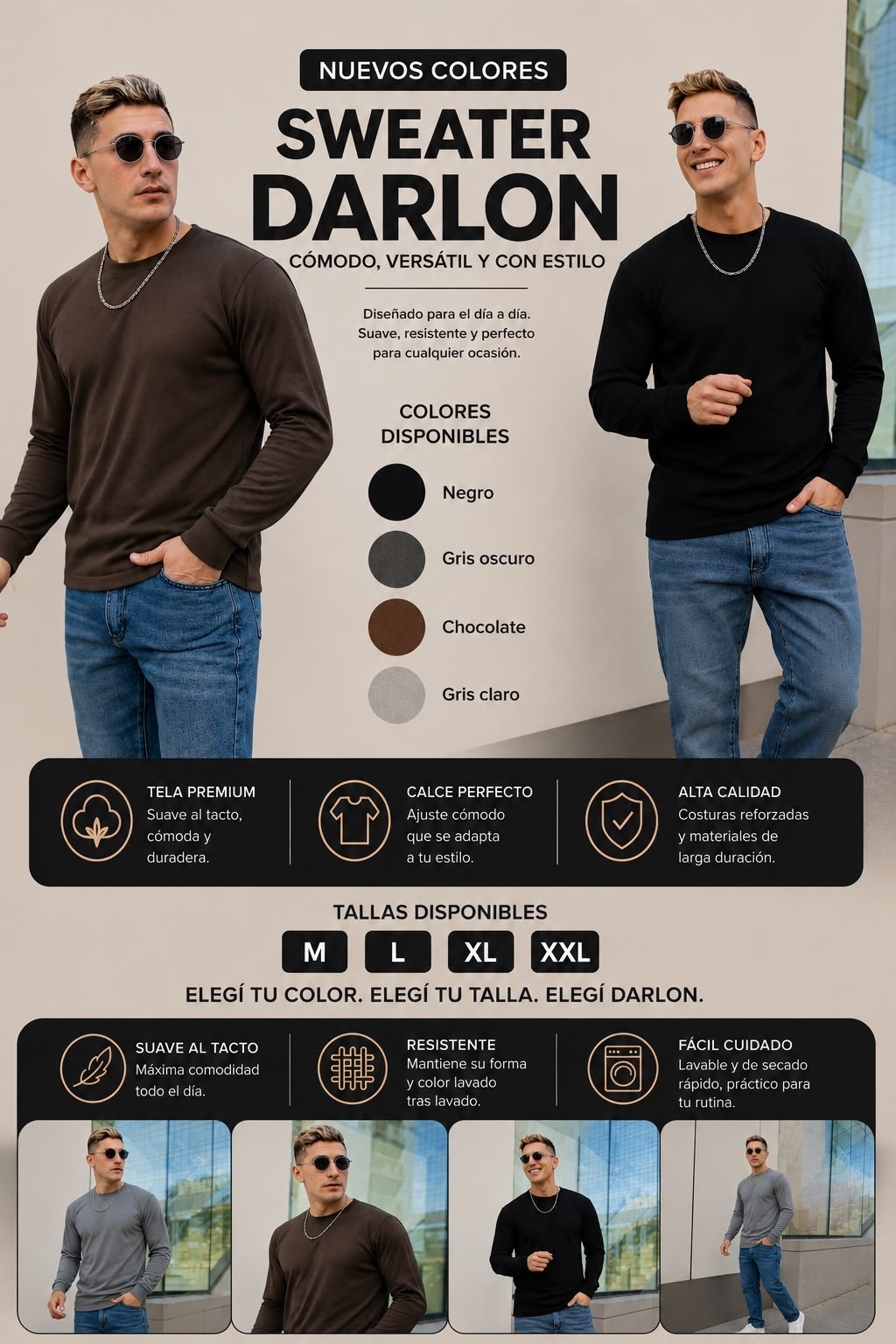 Sweater de Darlon Super Calentitos Talles 2,4,6 y 8 - Imagen 2