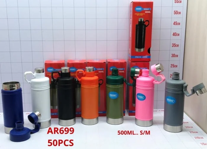 Botella Termica 500ml Doble Capa de Acero Inoxidable