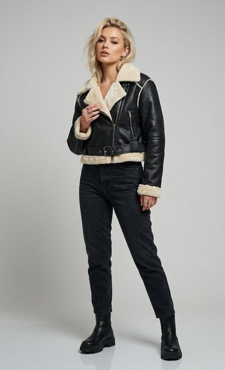 Campera Yd Gamulan Importado con Piel - Imagen 3