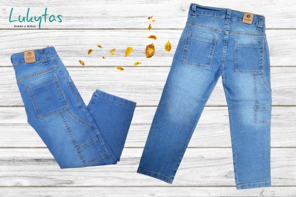 Pantalón Carpintero de Jeans Elastizado [ Niño ] - Imagen 2