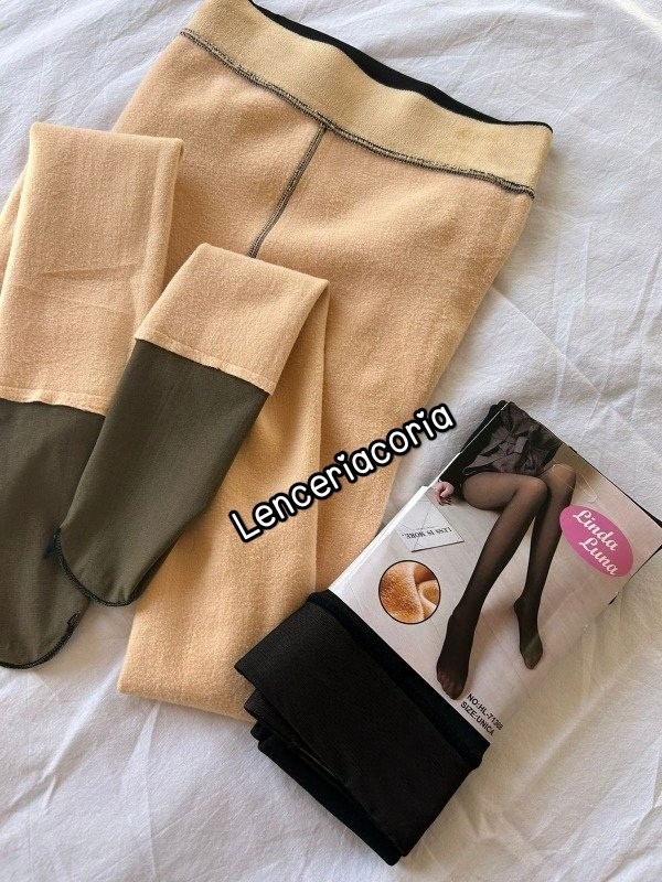 Panty Efecto Piel Negro y Natural - Imagen 3