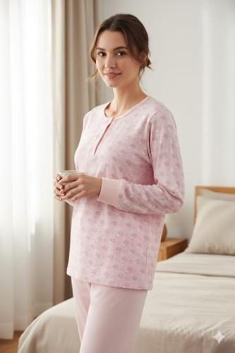 Pijama Señora Interlock Puro Algodón - Miniatura 7