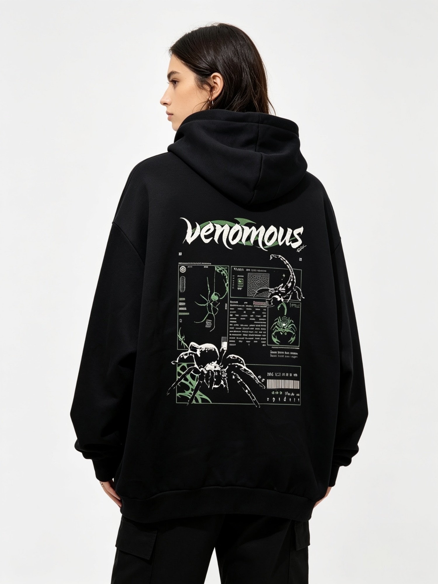 Buzos Oversize Frizados Venomous Scorpion Spider Diseño Araña - Imagen 1